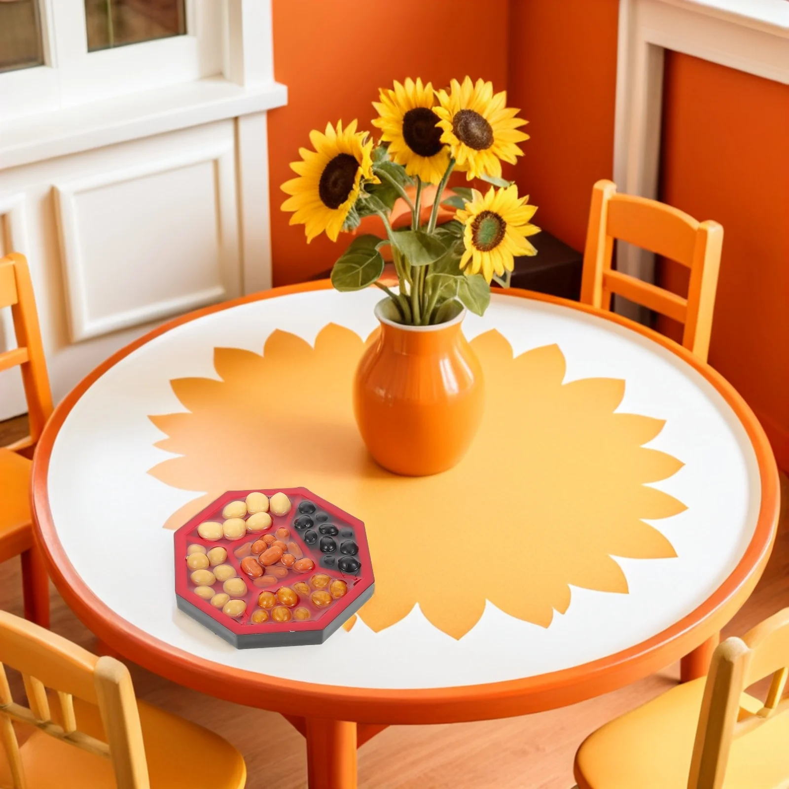 

4pcs Miniature Food Dollhouse Accessories Realistic Fake Rice Beans Play Kitchen Decor Photography Display Tray Props For