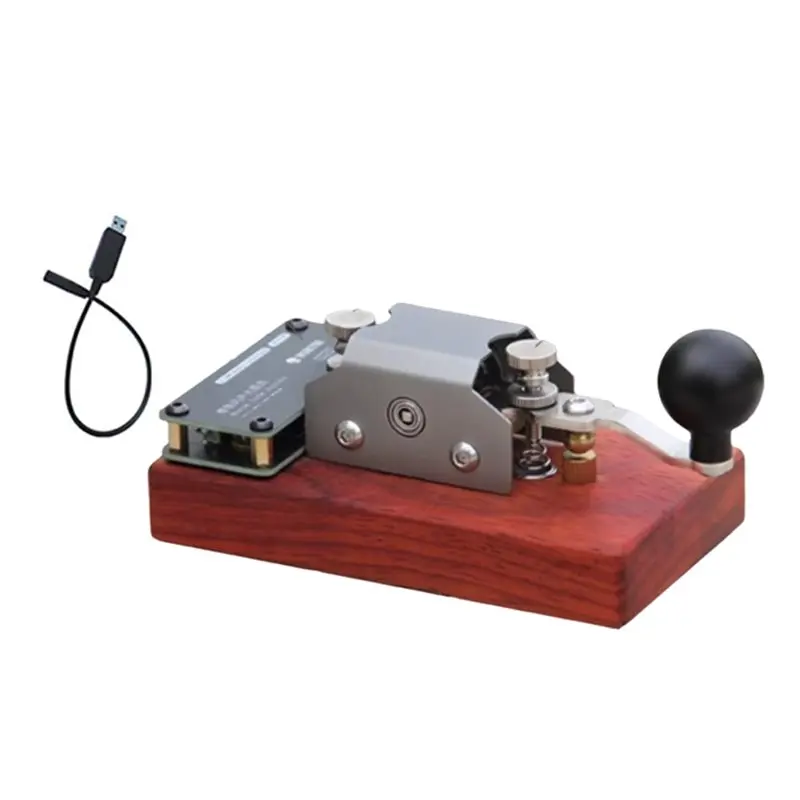 جديد! FM لراديو التلغراف مفتاح CW مورس رمز التدريب اليدوي مفتاح مع ردود الفعل الصوت والضوء لنقل الراديو عبر الراديو