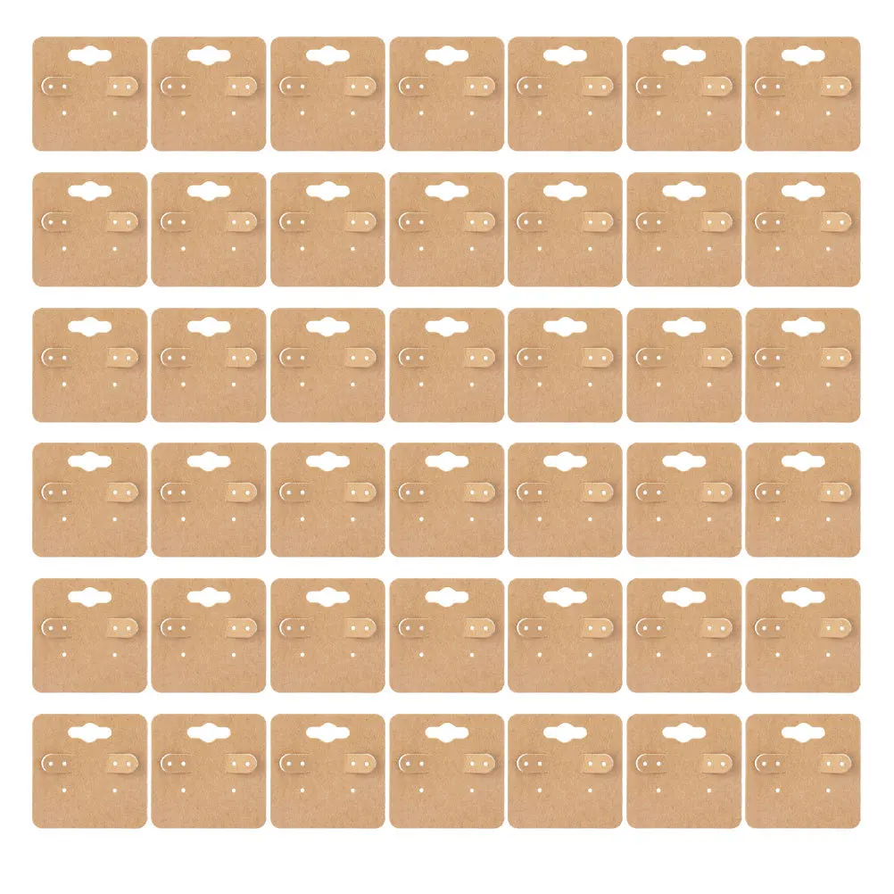 100 قطعة بطاقات عرض القرط كرتون التعبئة والتغليف ثقوب مثقوبة فارغة حامل مجوهرات التجزئة بيع بطاقات القرط بطاقة #4