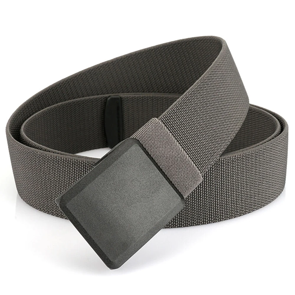 TUSHI Neuer elastischer Gürtel für Herren ohne Metall, Schnellverschluss, Nylon-Schnalle, weiche Faser, Unisex, Stretch-Gürtel, Wandern, Angeln, Sportgürtel – Detail 13