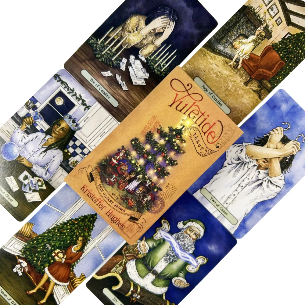 Espérez la chaleur et la joie du tarot pour passer la plus belle période de l'année : cartes de tarot Yuletide, édition divination 78 Visions