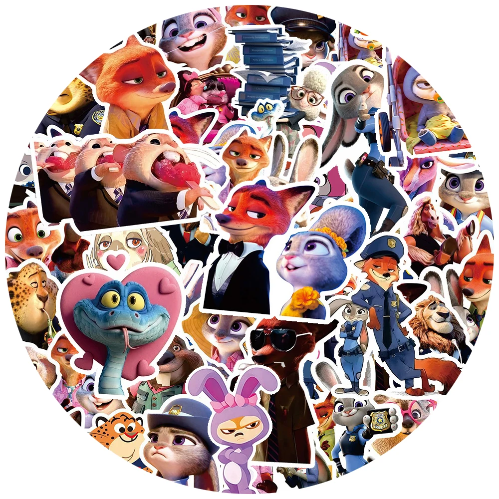 

10/30/82pcs Funny Cartoon Anime Zootopia 2 Stickers Cute Disney Decals Toy DIY Stationery Phone Scrapbook Car Waterproof Sticker