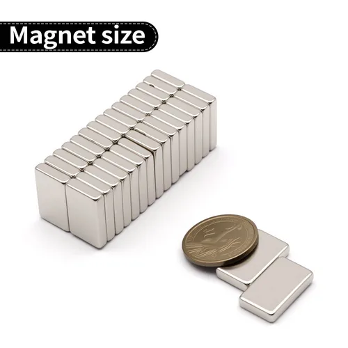 Imagen 2 del producto Imán de neodimio súper fuerte de 25x15x5mm, bloque magnético permanente N35 NdfeB, imanes potentes para refrigerador