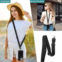 Adjustable Wide Lanyard Crossbody Phone Strap for CellPhone Universal Removable Flat Patch Necklace Clip Snap Hang Cord New 2024