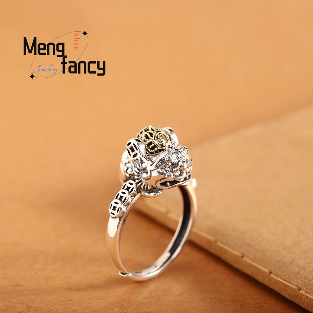 

Auspicious And Rotatable PI Xiu Ring Is A Fashionable Ring With A Retro Ethnic Style Fashion Jewelry Exquisite Elegant Popular