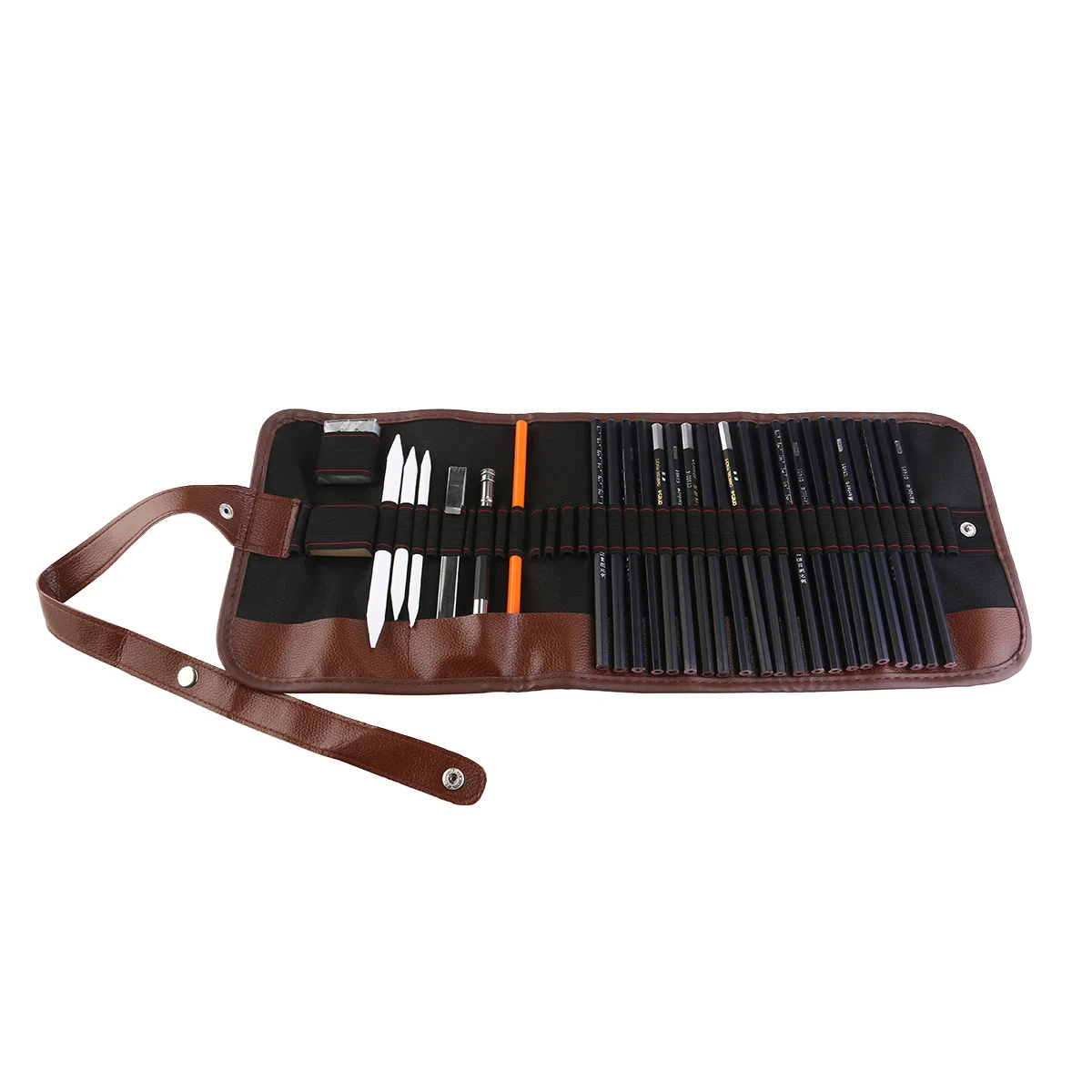 

30pcs Sketch Pencil Set Drawing Charcoal Pencils Art Craft Kit For Sketching Painting Includes Eraser Sharpener Extender Canvas