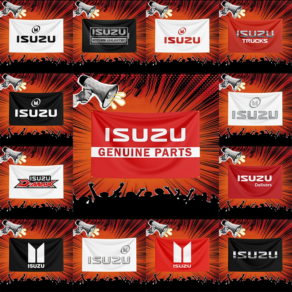 Car Accessories Banner - Isuzu Araba Bayrağı 3x5 FT Polyester