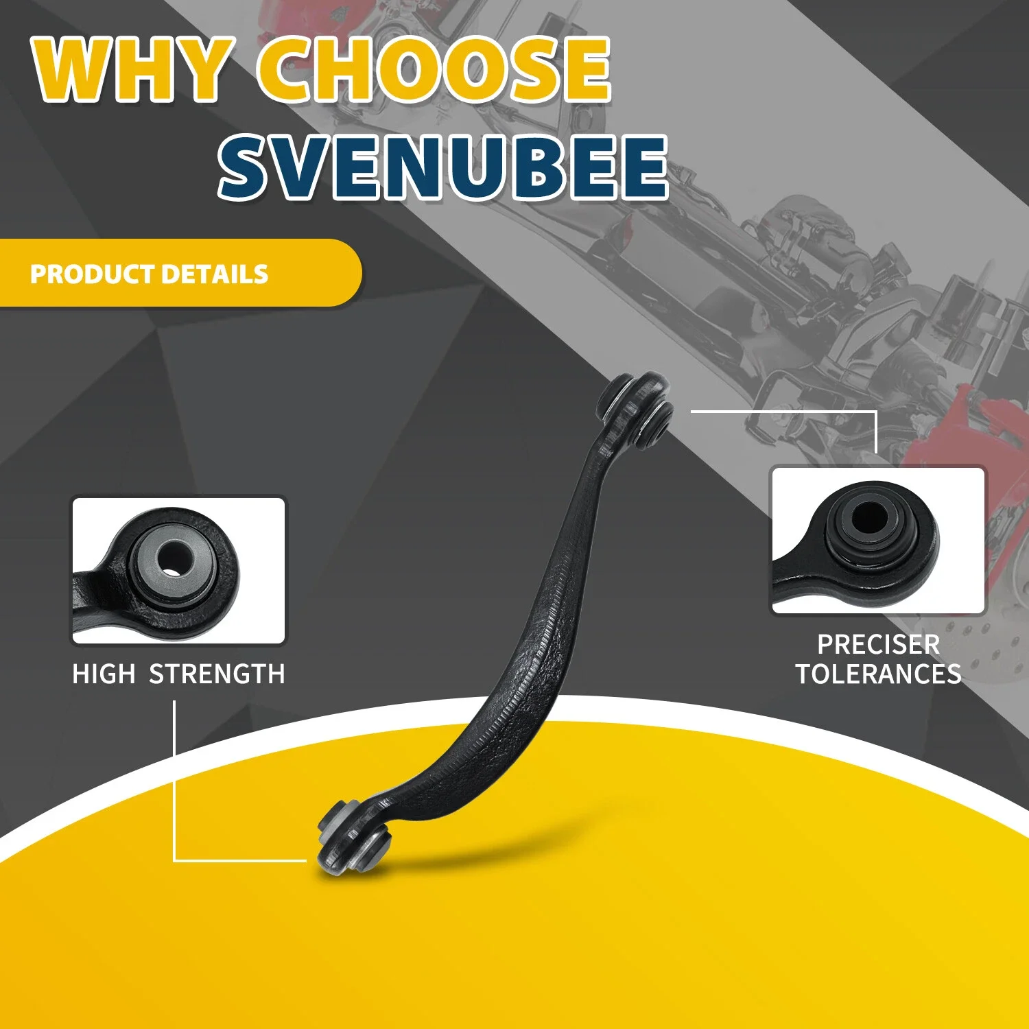 Svenubee 2Pcs Rear Upper Forward Control Arm Pair of Suspension Kit for Buick Enclave GMC Acadia 2007 2008 2009 2010 2011 - 2017