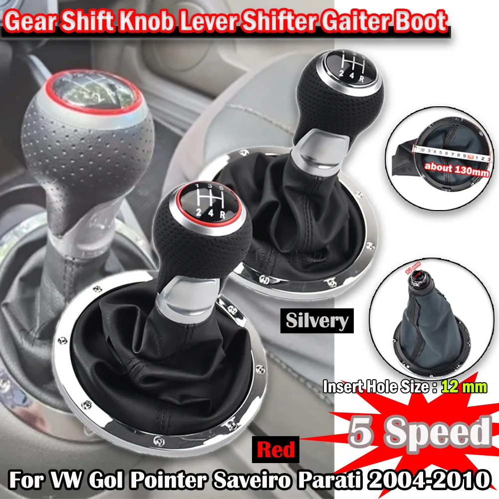 For Volkswagen VW Gol Pointer Saveiro Parati 2005 2006 2007 2008 2009 2010 5 Speed Car Styling Gear Shift Knob Lever Gaiter Boot