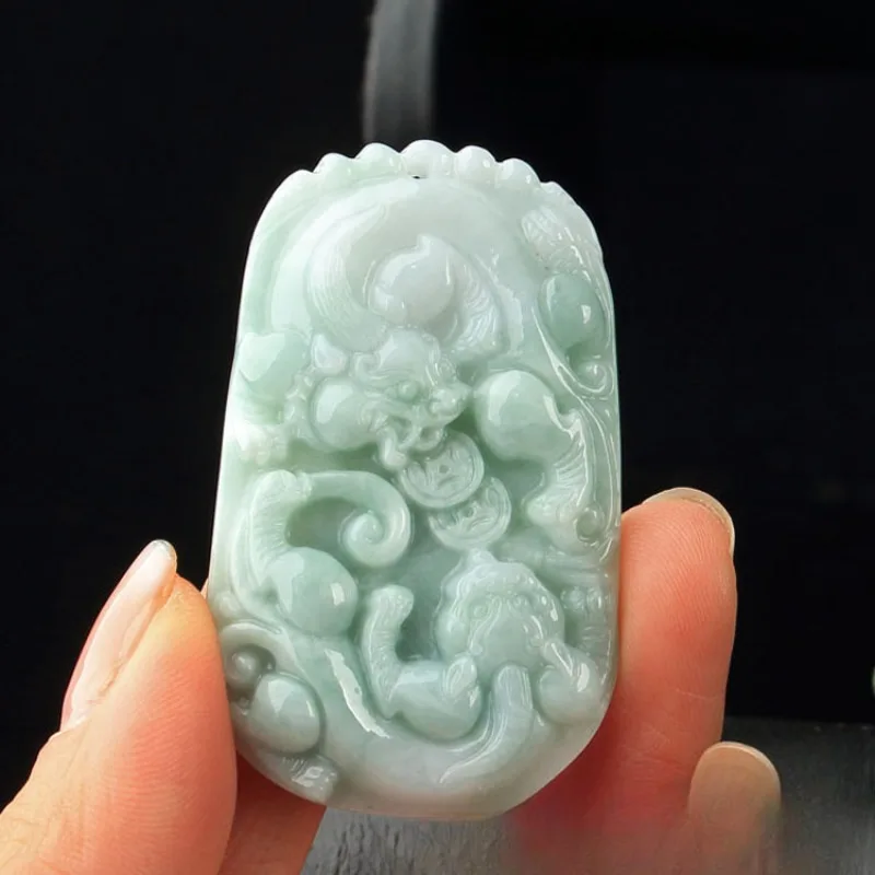 Jade Double Pixiu Jade Pendant with The Same Temperament for Men and Women