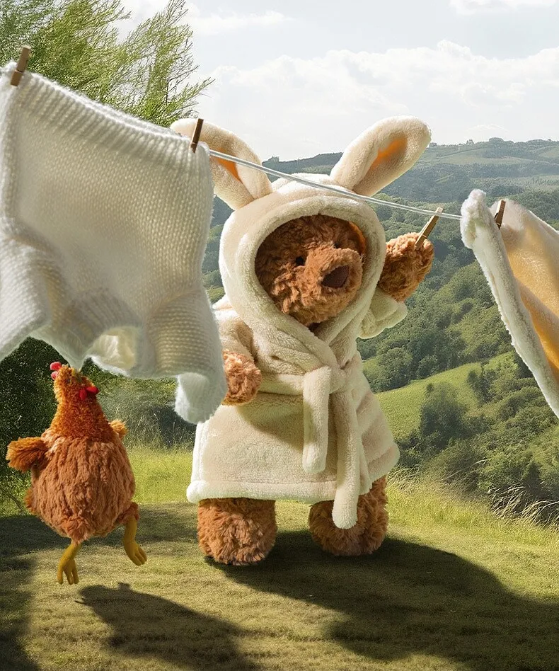 

UK Jellycat bathrobe Barcelona bear plush toy teddy bear doll stuffed animal birthday gift