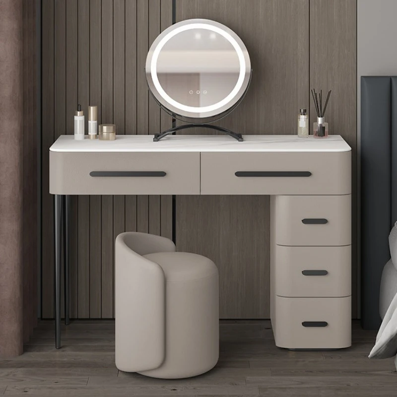 

advanced bedroom Makeup vanity wood storage Modern light luxury Dressing table with chair household meuble rangement Furniture