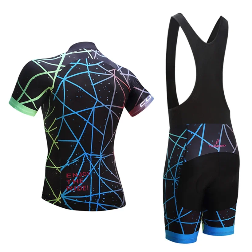 2022 New  Funny Cycling Jersey Bib Set MTB Bike Shorts Suit Ropa Ciclismo Mens Summer Breathable Bicycle Clothing Maillot C