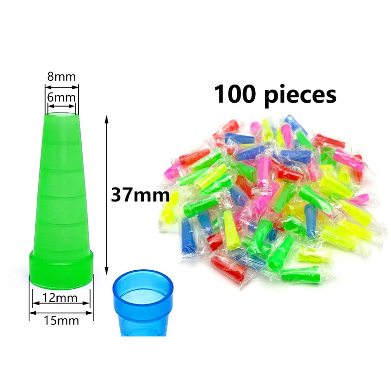100pcs/pack Cigarette Holder Disposable Shisha Mouth Tip Mix Colors Glossy Hose Mouth Filter Fit Hookah Mouthpiece