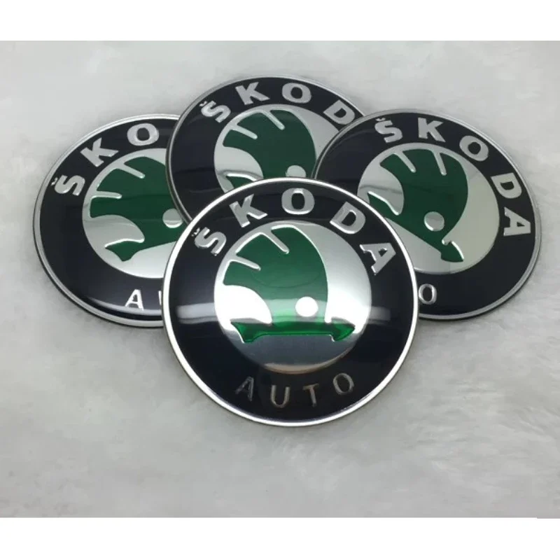 60/65mm Auto Accessories Wheel Center Hub Sticker for Skoda Octavia A5 A7 Fabia 1 Superb Kamiq Rapid Yeti Citigo Vision S Kodiak