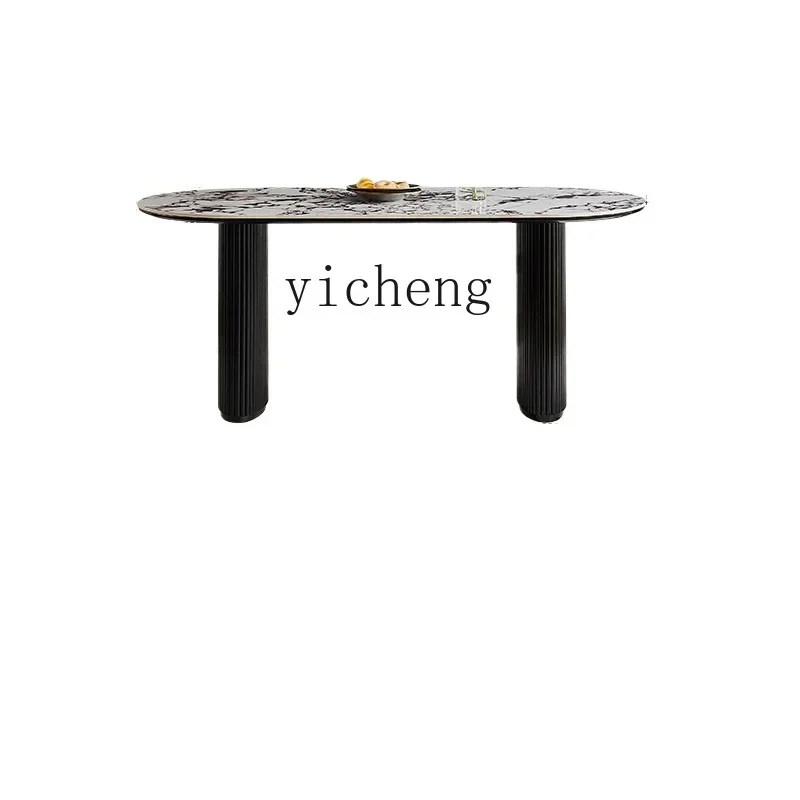 

H French rock slab dining table Bulgari rock slab dining table and chairs retro style home dining table rectangular