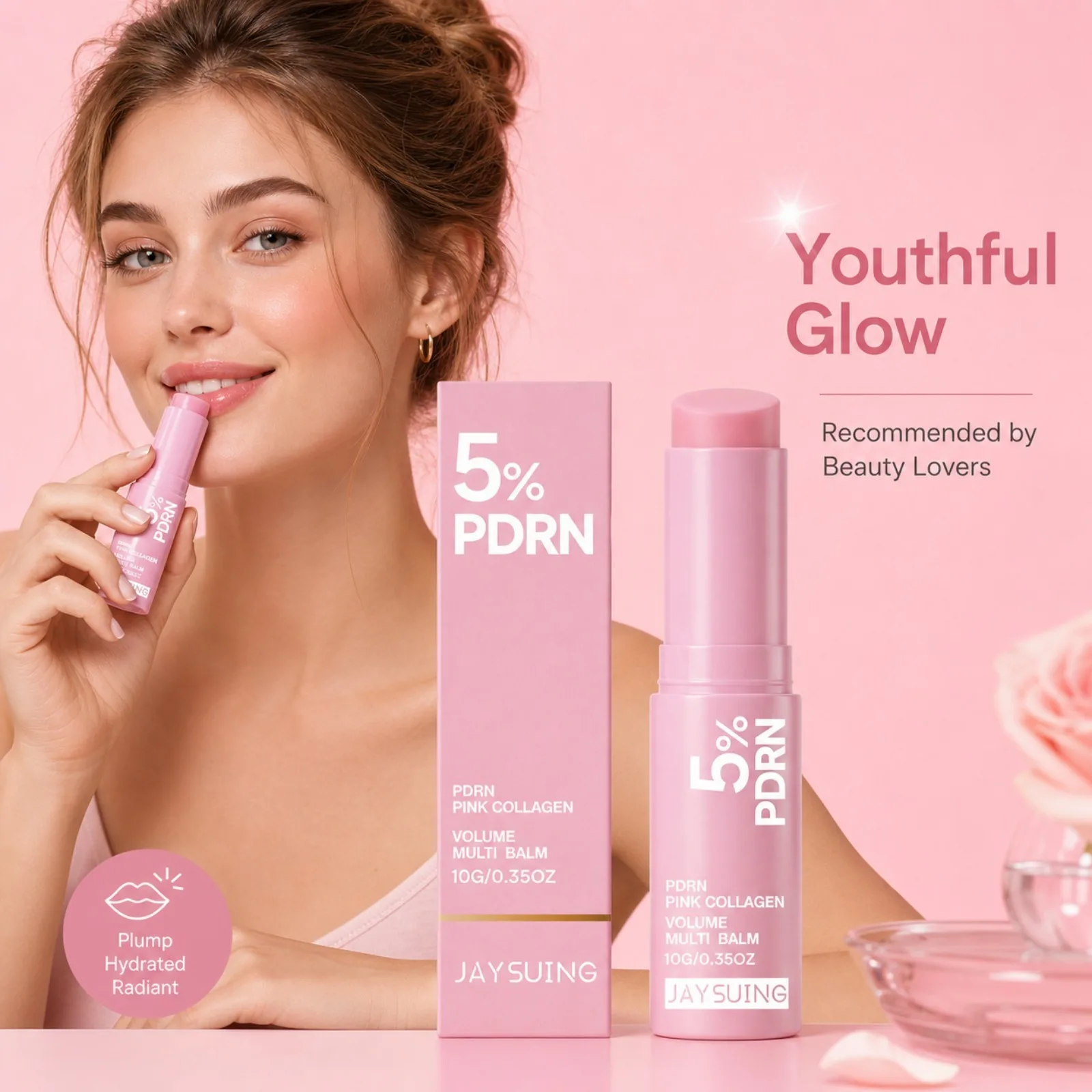 5% PDRN Pink Collagen Multi Balm Solid Moisturizing Stick Multi Area Face Lip Eye Body Dry Skin Daily Hydrating Skincare