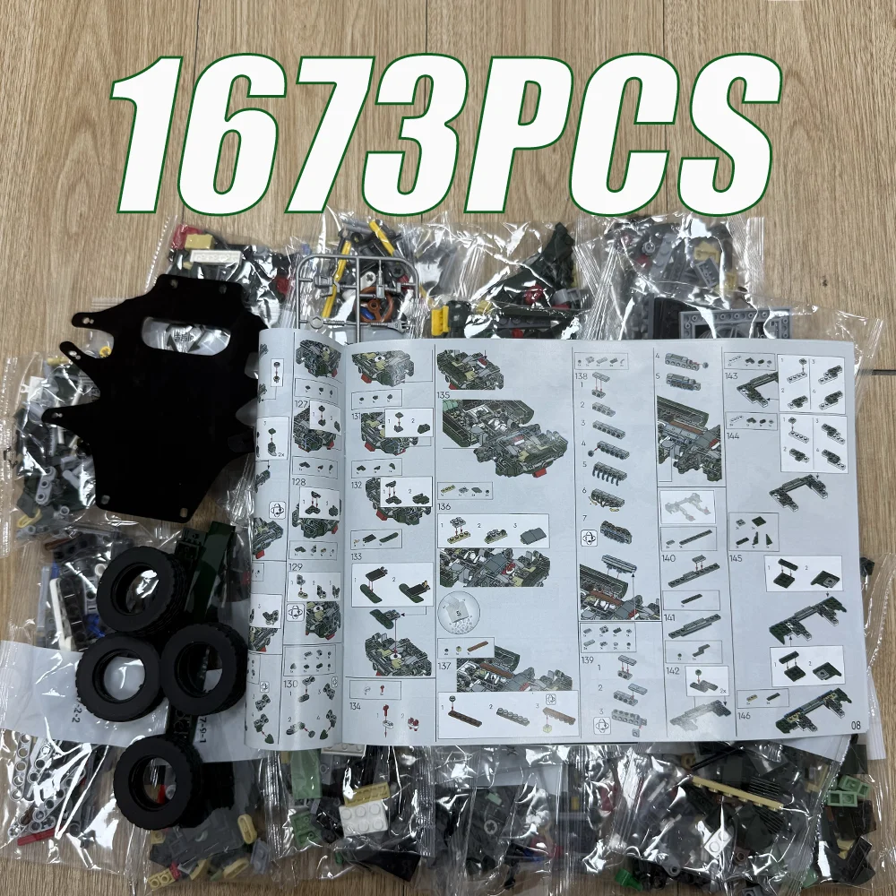 NEW Technical 1673pcs Classic Convertible Sports Car Vintage Famous Green Roadster MOC Display Model DIY Christmas Boy Toy Gifts