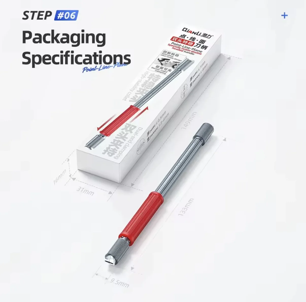 

Qianli Scalpel Blades Handle with Ultra-stable Collets Non Slip Sleeve DIY PCB Cutting Repair Surgical Common Blade Handle Tool