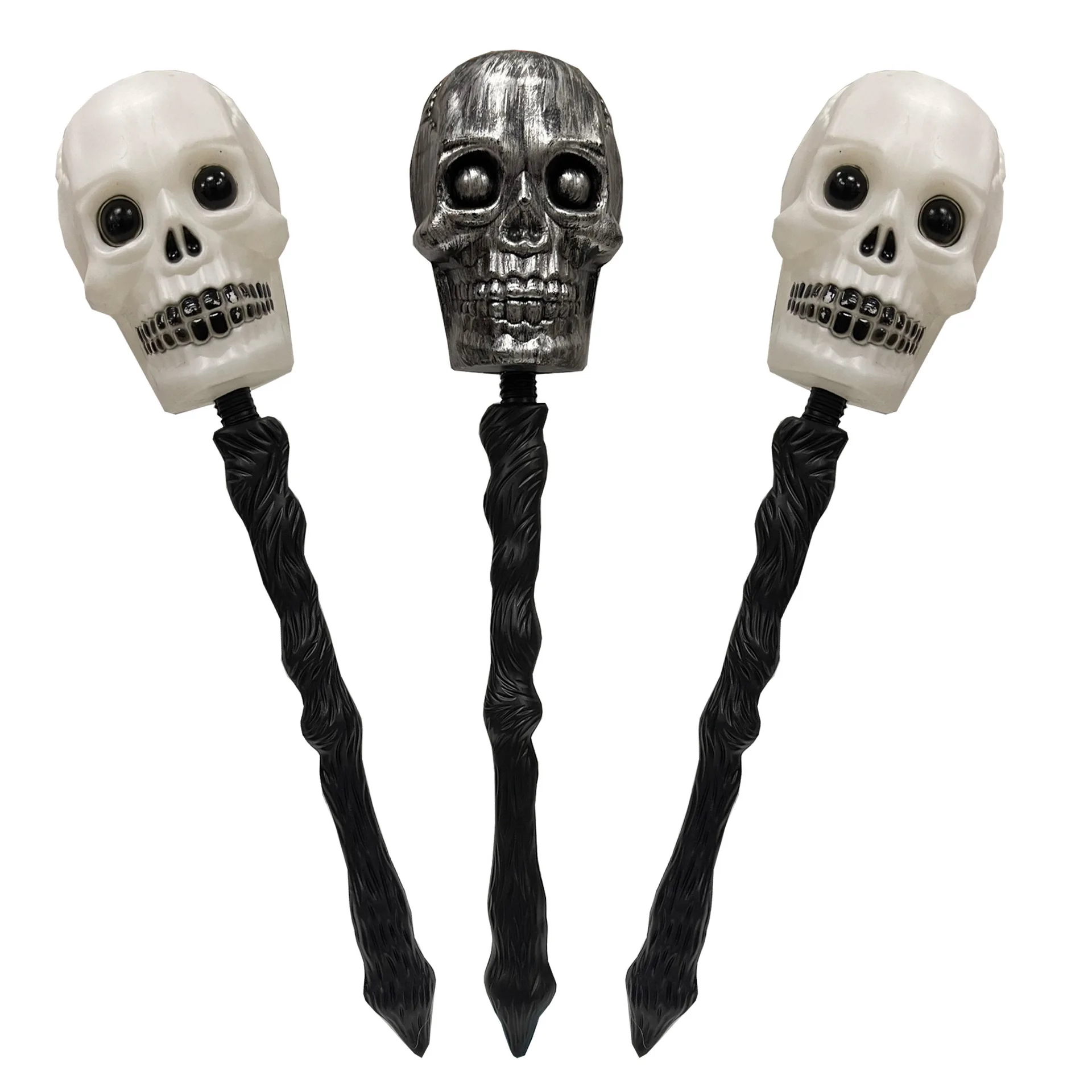 L70cm Cosplay Dress Up Handheld Skeleton Ghost Threaded Rod Wand Party Halloween Weaponry Props