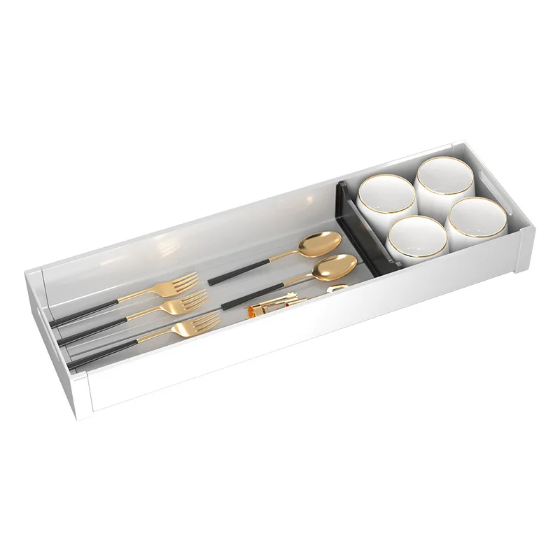 Kitchen Divider Container Drawer Storage Box Cutlery Separation Rack Chopstick Fork Spoon Rack Cabinet Desk Kitchen Organizer