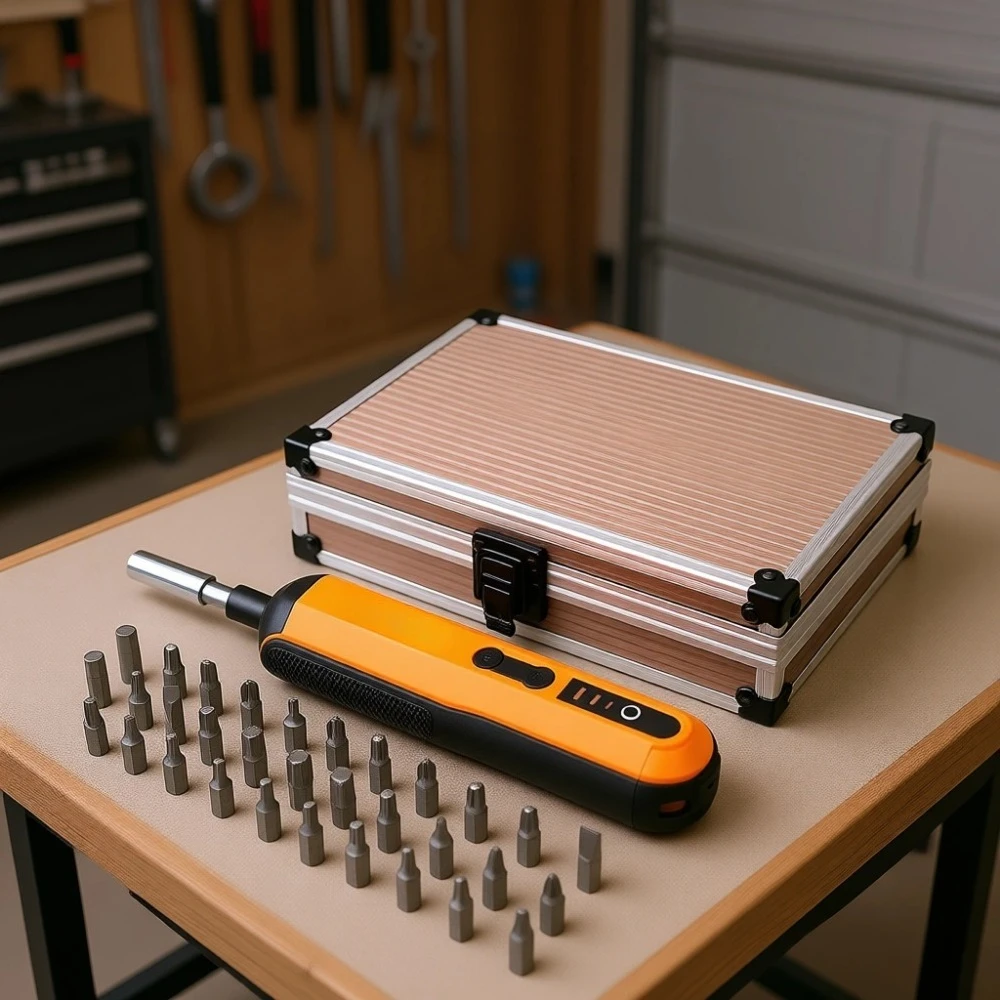 

Cordless 4V 3-Speed Precision Screwdriver Kit Rechargeable with Magnetic Bits and Storage Box