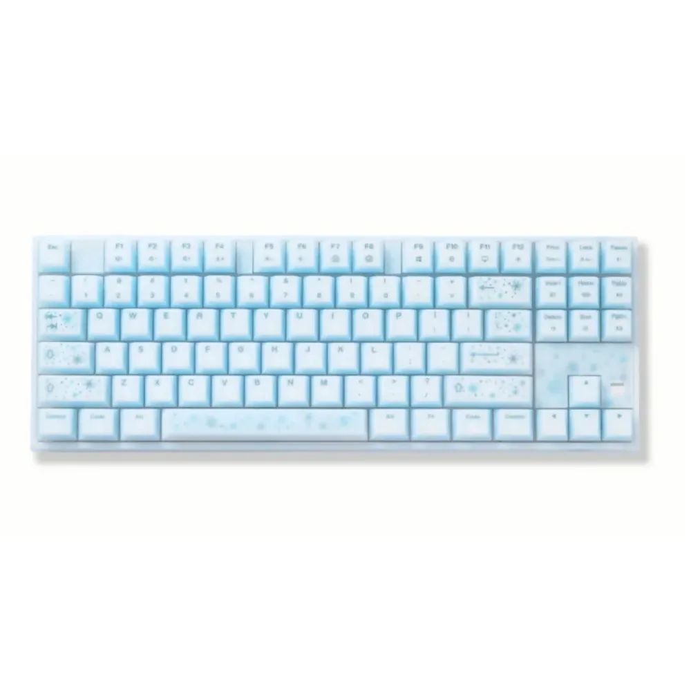 IPI Pone87 Silicone Mechanical Keyboard Full Wrap Transparent PCB Comfortable Feeling Lighting Kaihua  87KeysTri-mode  Ergonomic