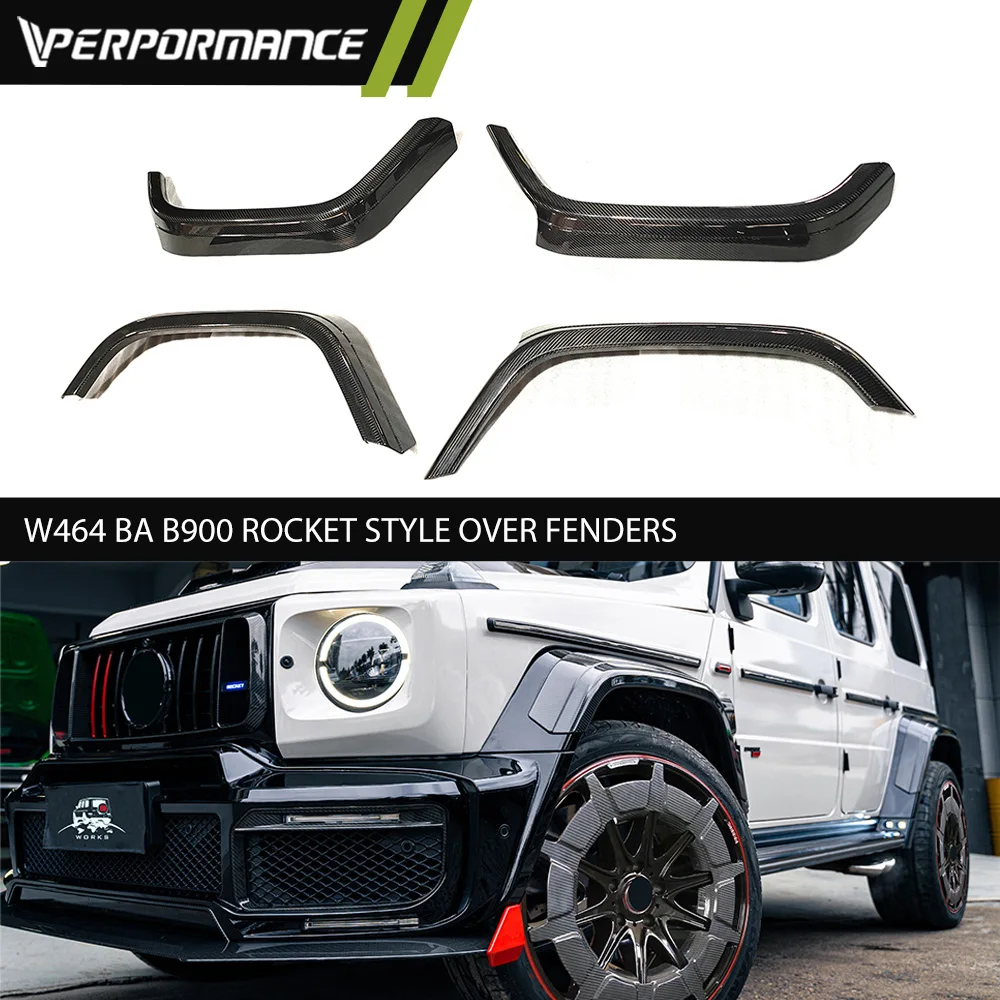 

G class W464 2019y+ BA B900 Rocket Style Over Fender Dry Carbon Fender Flares Wheel Brow Extension Fender Flares Автомобильный аксессуар