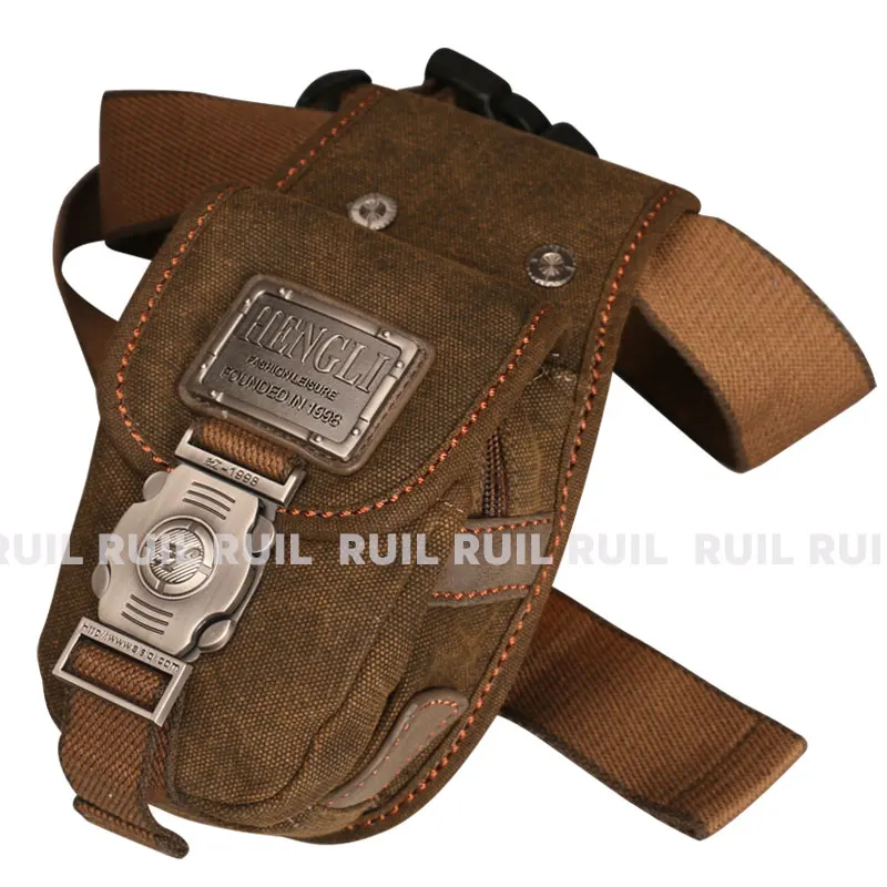 Ruil wearable cintura casual saco retro tático pequena mochila personalidade pequena lona saco