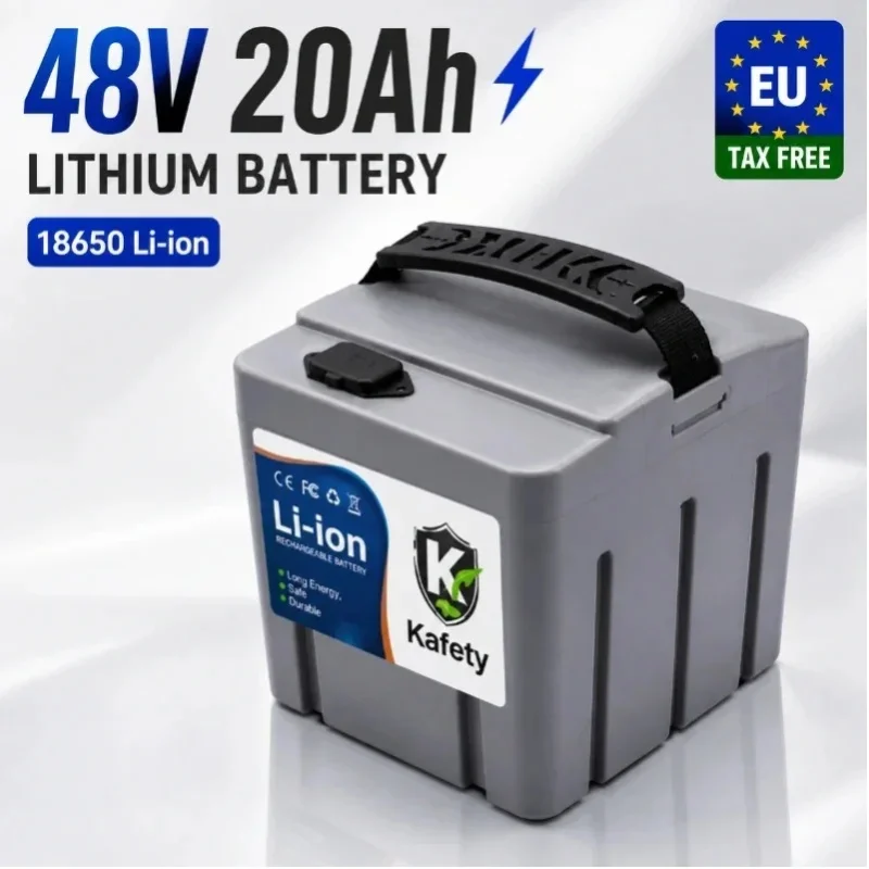 48V 20Ah 18650 Lithium-Akku-Pack für Elektrofahrrad E-Bike Elektromotorrad Dreirad 250-3000W Motor Hochleistungs-Akku mit eingebautem BMS Lange Lebensdauer Schnelle Lieferung aus Polen EU-Lokallager