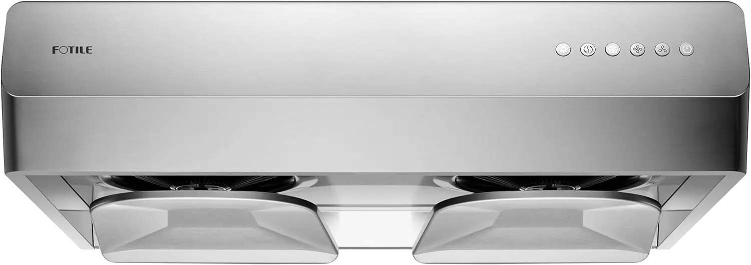 

Pixie Air UQS3001 30” Stainless Steel Under Cabinet Range Hood, 800 EQUIV. CFM Kitchen Over Stove Exhaust Vent with LED