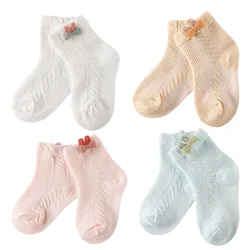 Lot de 2 paires de chaussettes fines pour nouveau-né, vêtement d'été pour garçon et fille