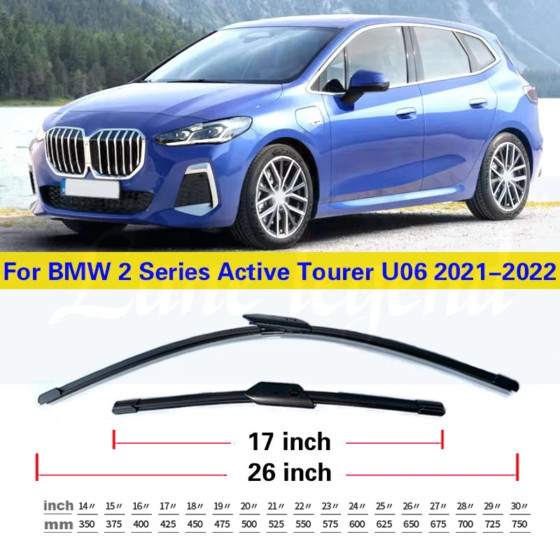 Für BMW 2 Serie Active Tourer U06 2021 2022 Wischer Klinge Gläser Fenster Windschutzscheibe Windschutz Auto Reinigung Zubehör 26 "+ 17"