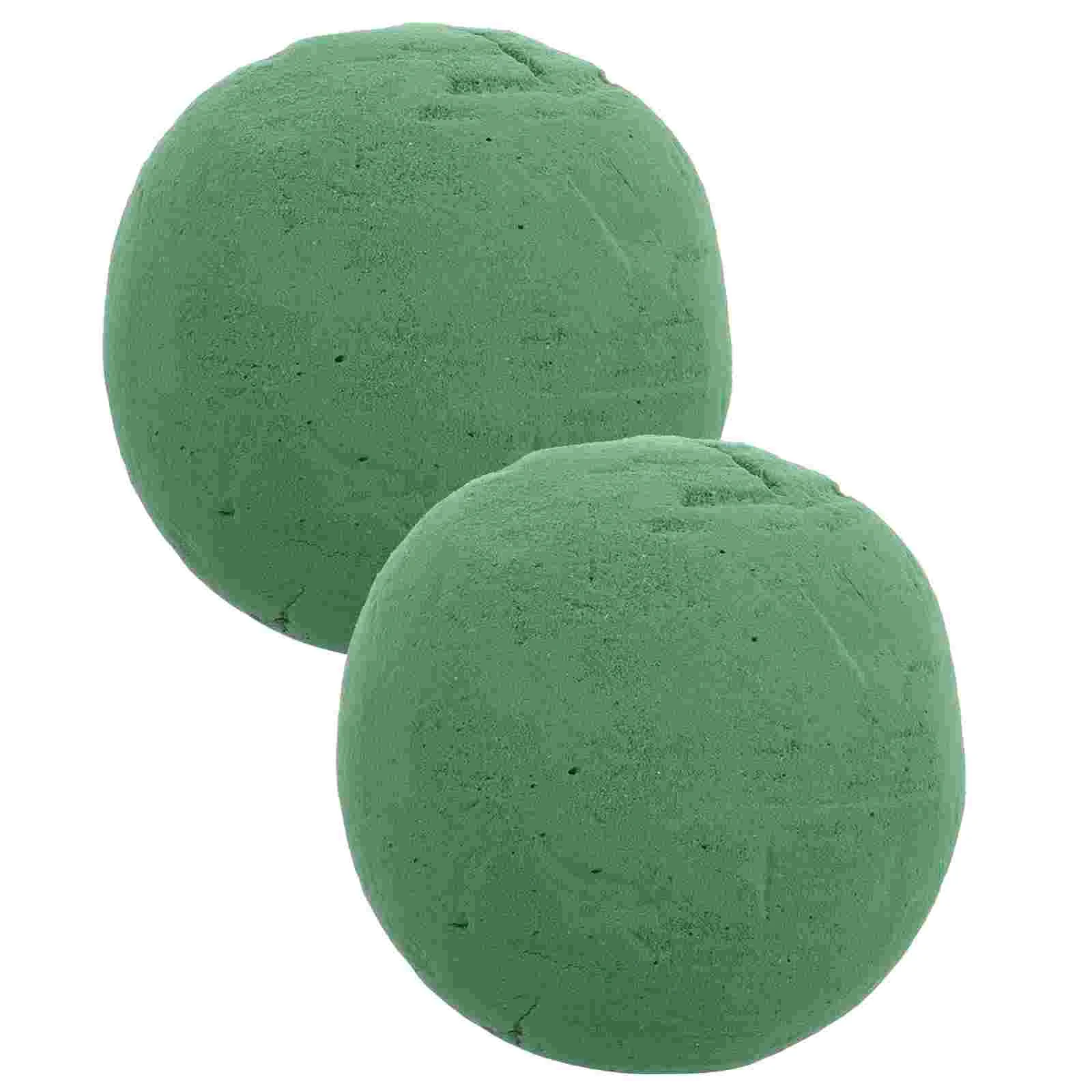 2 Pcs Artificial Flowers Indoor Mud Foam Ball Sponge Round Floral Faux Greenery