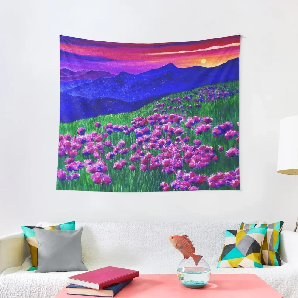 Rainbow Sunset Soaked Mountain Landscape Tapestry Decor For Bedroom On The Wall Home Supplies Room Design Tapestry