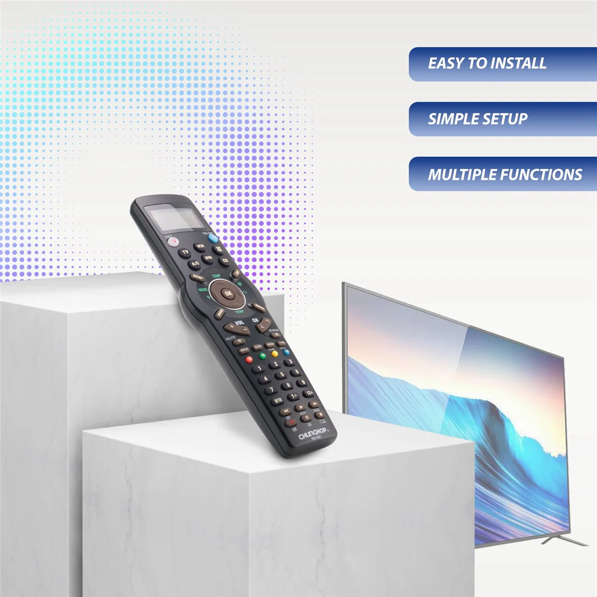 جديد 3C- RM991 جهاز تحكم عن بعد عالمي ذكي متعدد الوظائف جهاز تحكم عن بعد للتلفزيون/القرص المضغوط DVD وVCR وSAT/C