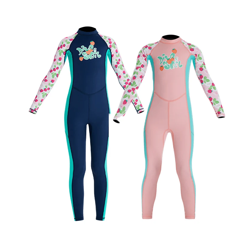 

Kids Full Body Swimsuit for Girls Boys Rash Guard Long Sleeve Wetsuit Skin One Piece Children Swimwear,Quick Dry Water Sports