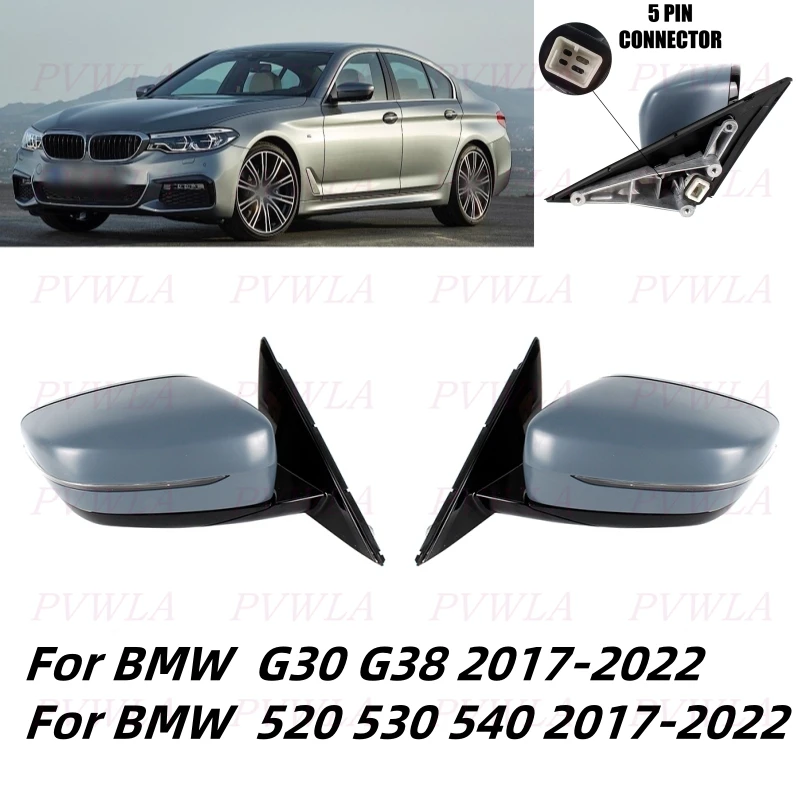 

5Pin Paintable Memory Power Fold Rear Mirror Assembly For BMW G30 G38 520 530 540 2017 2018 2019 2020 2021 2022 Car Accessories