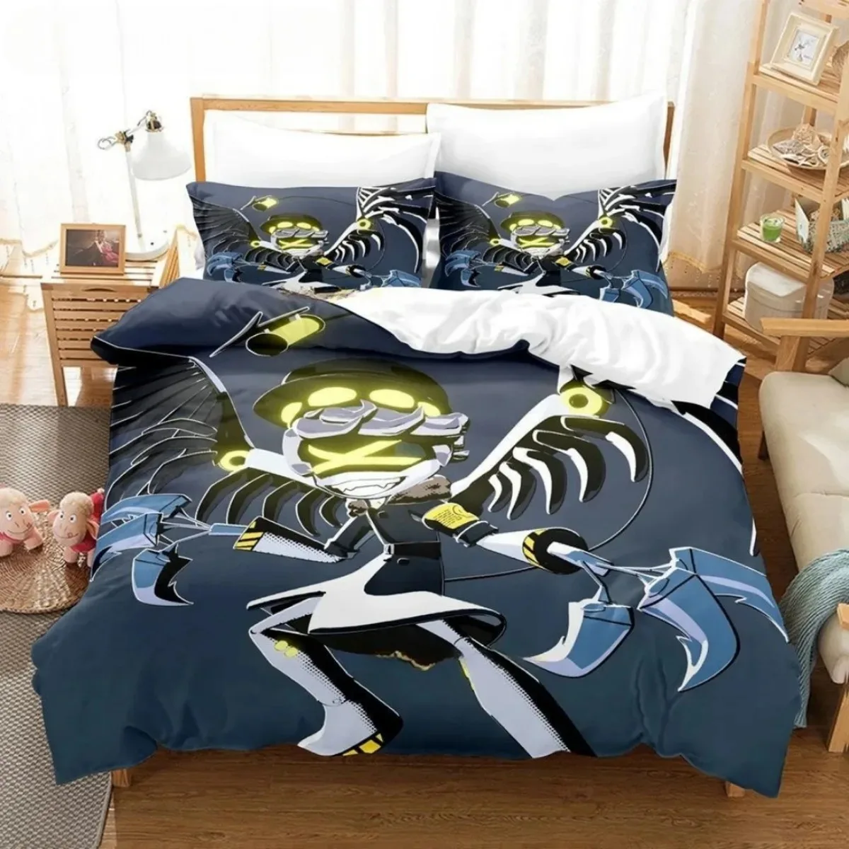 Fashion Murder-Drones Bedding Set For Bedroom Soft Modern Bedspreads Comefortable Kids Duvet Cover Quilt Cover And Pillowcase