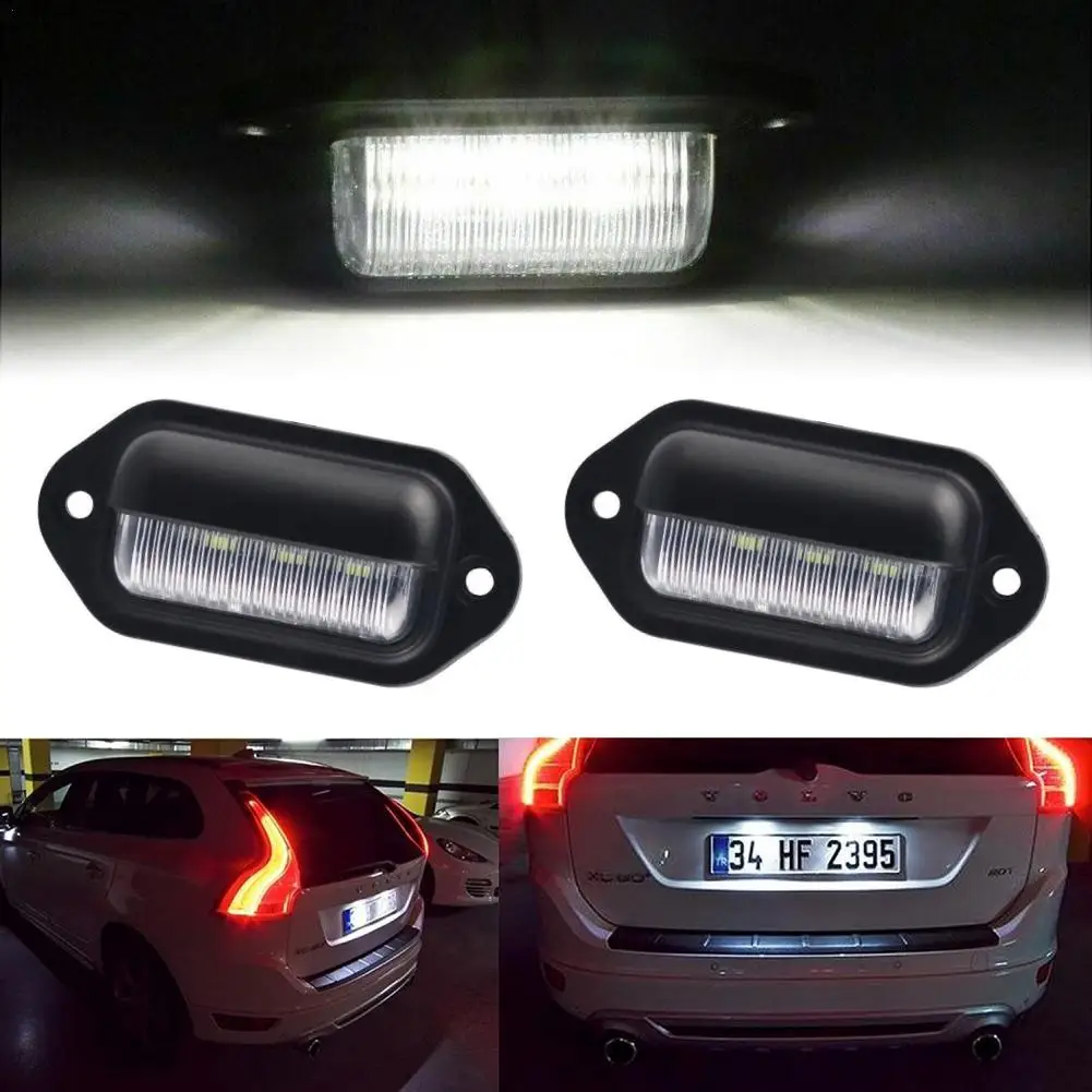 Car Canbus LED License Number Plate Light 6 LED 12V For Automotive Truck SUV Trailer Van Boats RV Motorcycle Waterproof 6000k