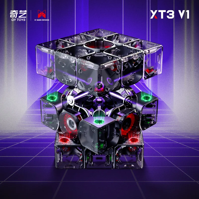 

2024 New Qiyi XT3 V1 3x3 Cube Pioneer UV Magnetic Magic Speed Cube Stickerless XT3 3x3x3 Fidget Toys Cubo Magico Puzzle Fun Toys