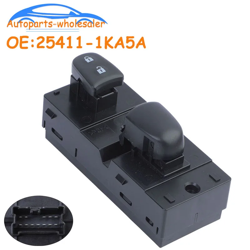 New Front Right Door Power Window Switch 25411-1KA5A 254111KA5A Fit for 2011-2019 Nissan Rogue Sentra Car accessories