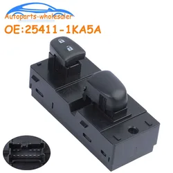 New Front Right Door Power Window Switch 25411-1KA5A 254111KA5A Fit for 2011-2019 Nissan Rogue Sentra Car accessories