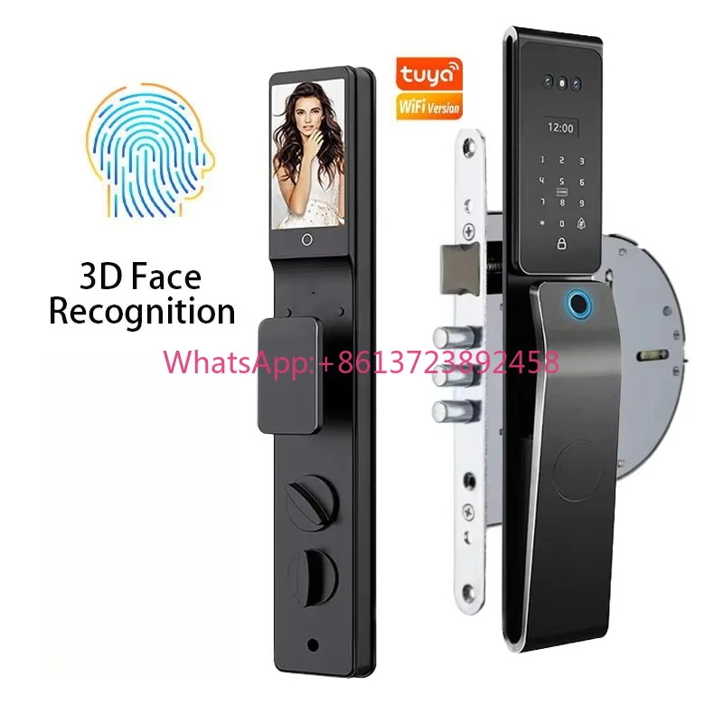 Digital Smart Password Biometric Fingerprint Home Electronic Home Lock With Camera for Wooden Door