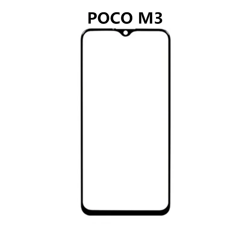 شاشة إصلاح الزجاج الخارجي لشاومي POCO M6 M5 M5S M4 Pro 4G 5G M3 الجبهة لوحة اللمس شاشة الكريستال السائل استبدال إصلاح أجزاء + OCA