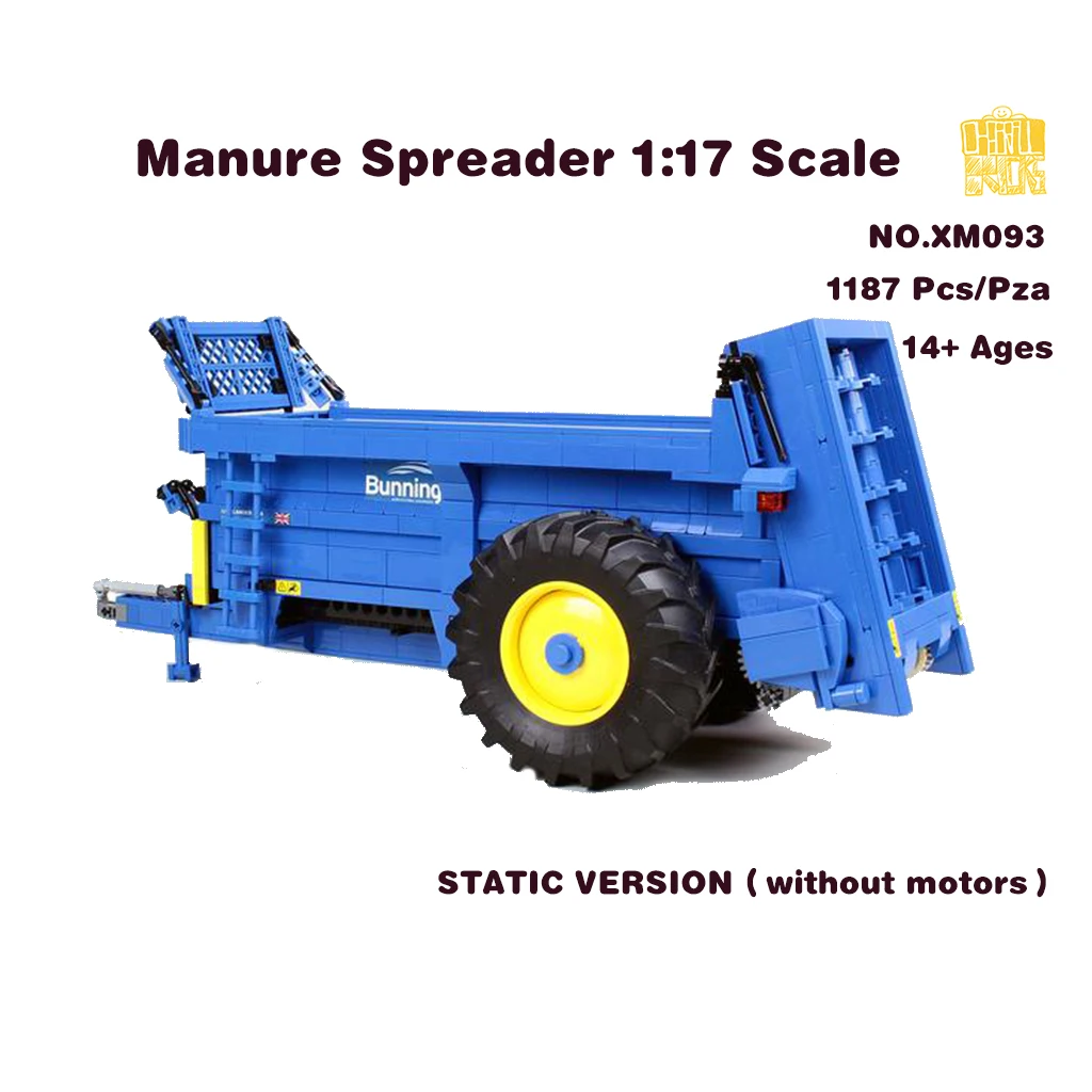 

MOC-XM093 Manure Spreader 1:17 Scale Model With PDF Drawings Building Blocks Bricks Kids DIY Toys Birthday Christmas Gifts