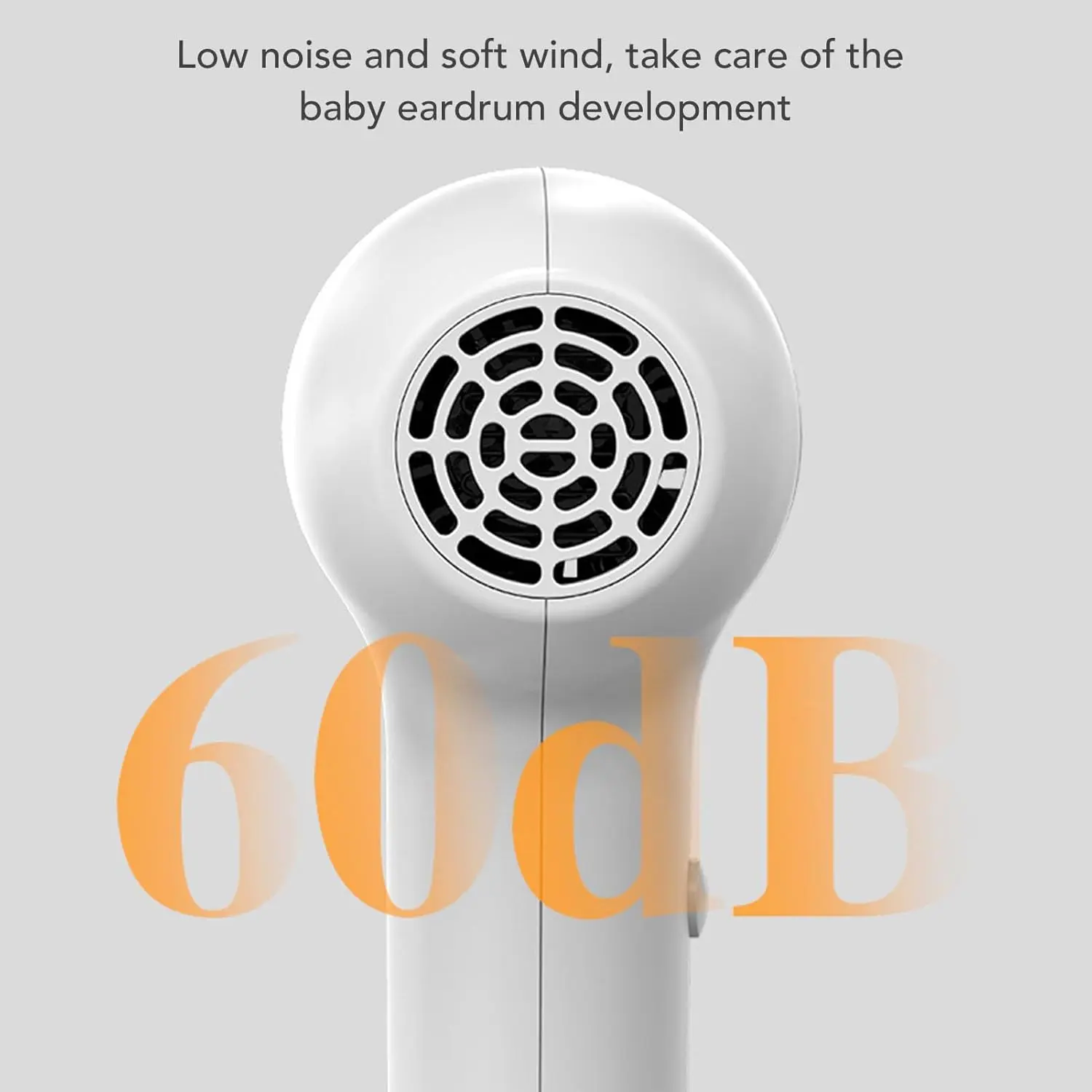 60W Wireless Kids Hair Dryer Hair Body and Buttock Blowin for Children Baby Portable Travel Home Temperature Quiet Low Radiation