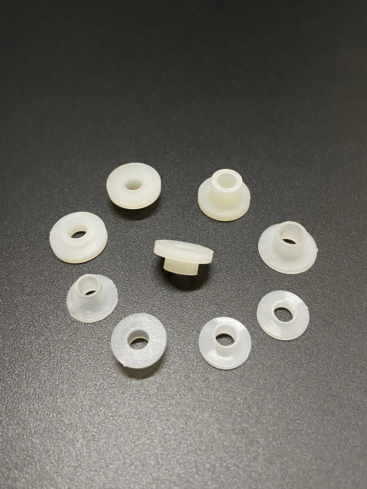 Stepped Double Layer Plastic Meson Screw Insulation Gasket Transistor Washer Inner Diameter 4-5mm Nylon 66 Natural Color