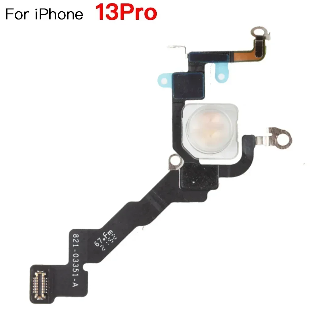 Lámpara de luz de Flash, Cable flexible de repuesto para IPhone 12, 13 Mini Pro Max, linterna LED con micrófono