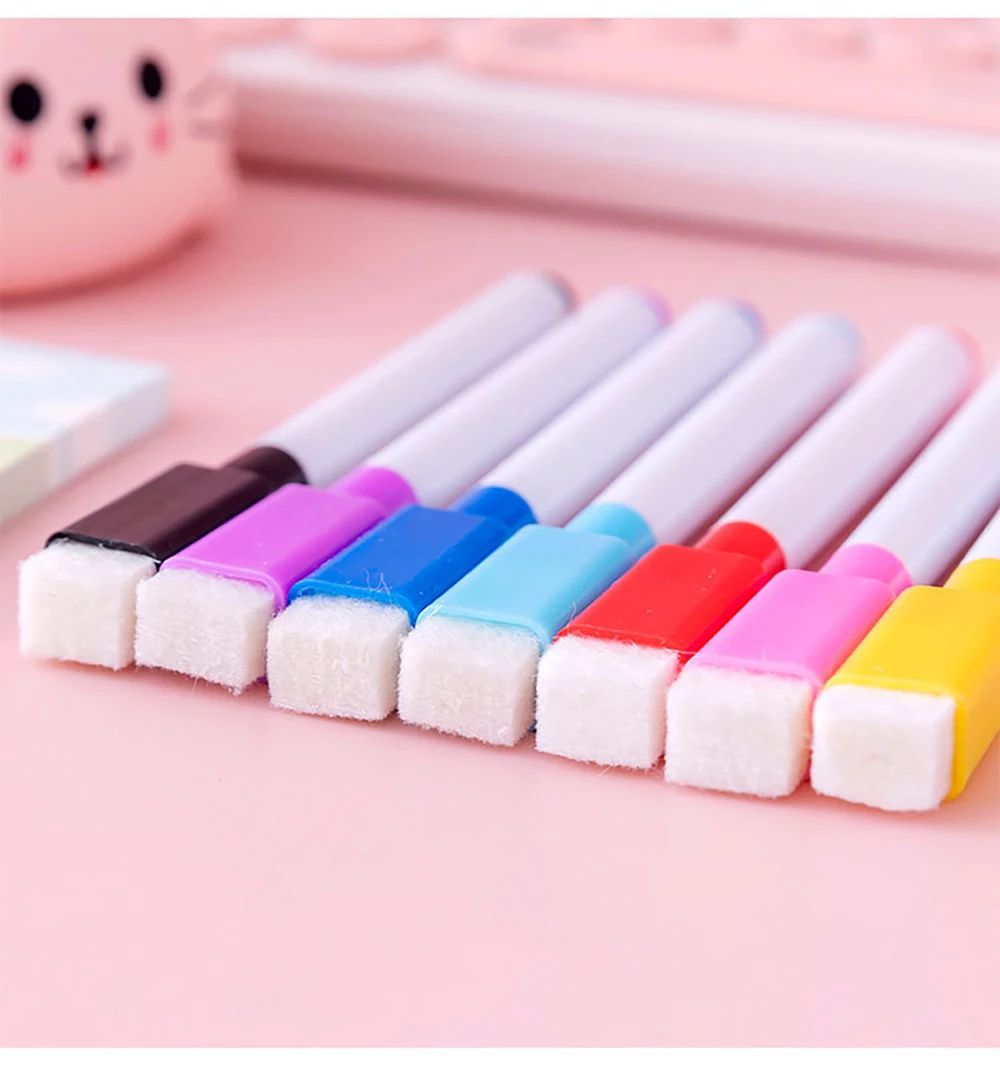 5Pcs/Set Erasable Whiteboard Marker Pen Colorful White Board Pen Graffiti Color Pen Office School Art Marker Stationery